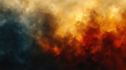 Abstract fiery and smoky cloudscape.