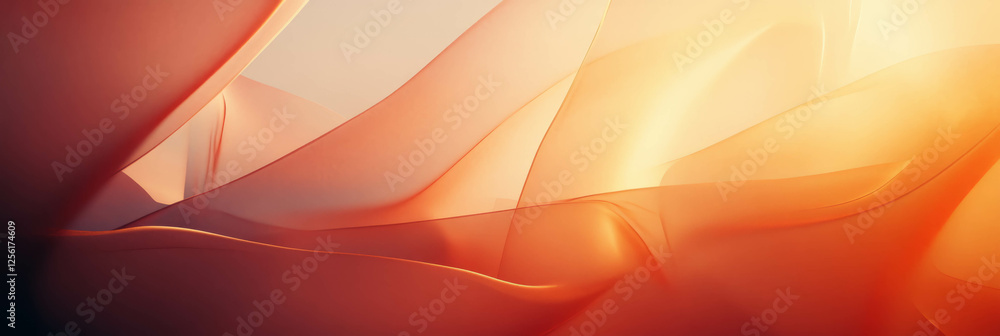Poster overlapping translucent shapes create a vibrant dimensional effect for a stunning banner design