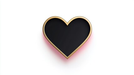 Obraz premium line heart shape border with paper heart