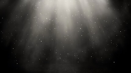 Obraz premium Light rays, dark background, particles, stage, presentation