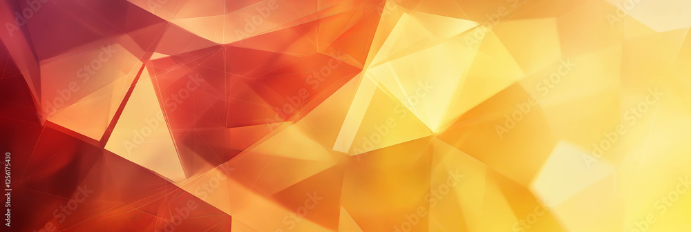 Poster overlapping transparent shapes with gradients create depth in bright banner design