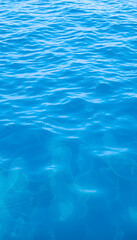 Blue Water surface, abstract background with a text field, Dreamy. with white shades