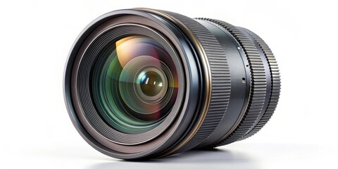 Camera Lens on White Background