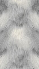 Gray and white faux fur texture. Long, soft fibers create a luxurious feel. Perfect for backgrounds, design elements, and fashion projects.
