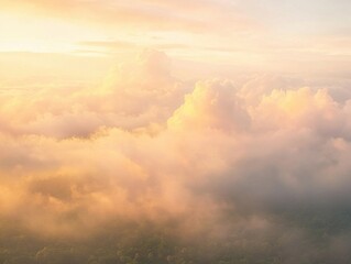 Fototapeta premium Sunset sky clouds over urban landscape aerial view nature tranquil atmosphere