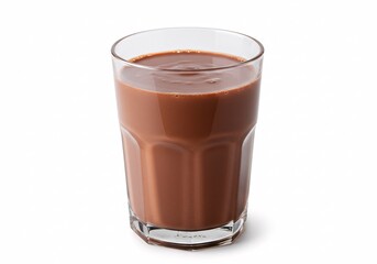 Chocolate milkshake isolated on white