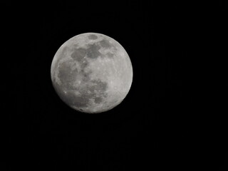 full moon over black