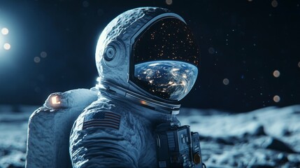 astronaut on the moon