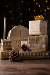 Create a Warm and Delightful Atmosphere with Beautifully Wrapped Gifts and Holiday Decorations that Bring Joy and Celebration to Any Festive Gathering or Winter Party