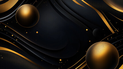 Luxury Black and Gold Abstract Background Design