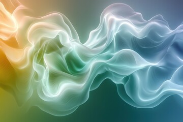 Flowing abstract digital dna molecules in high fidelity creative visualization graphic art modern design colorful spectrum