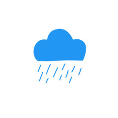 vector illustration of clouds with rain