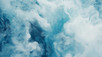 Obraz premium Abstract Blue and White Marbling Art