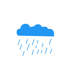 vector illustration of clouds with rain