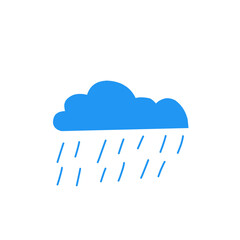 vector illustration of clouds with rain