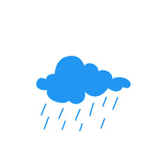 vector illustration of clouds with rain