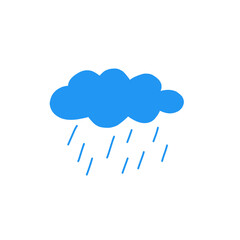 vector illustration of clouds with rain