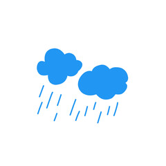 vector illustration of clouds with rain