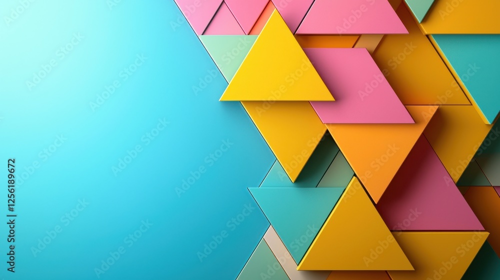 Poster A colorful background with triangles of different colors