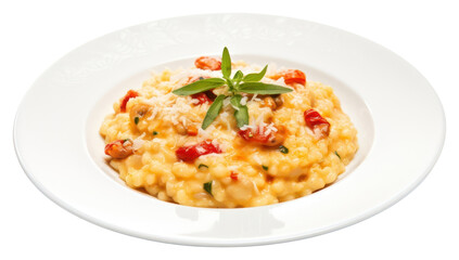PNG Italian food risotto plate meal.