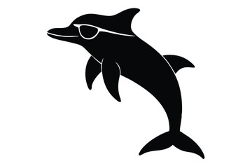 silhouette of a dolphin