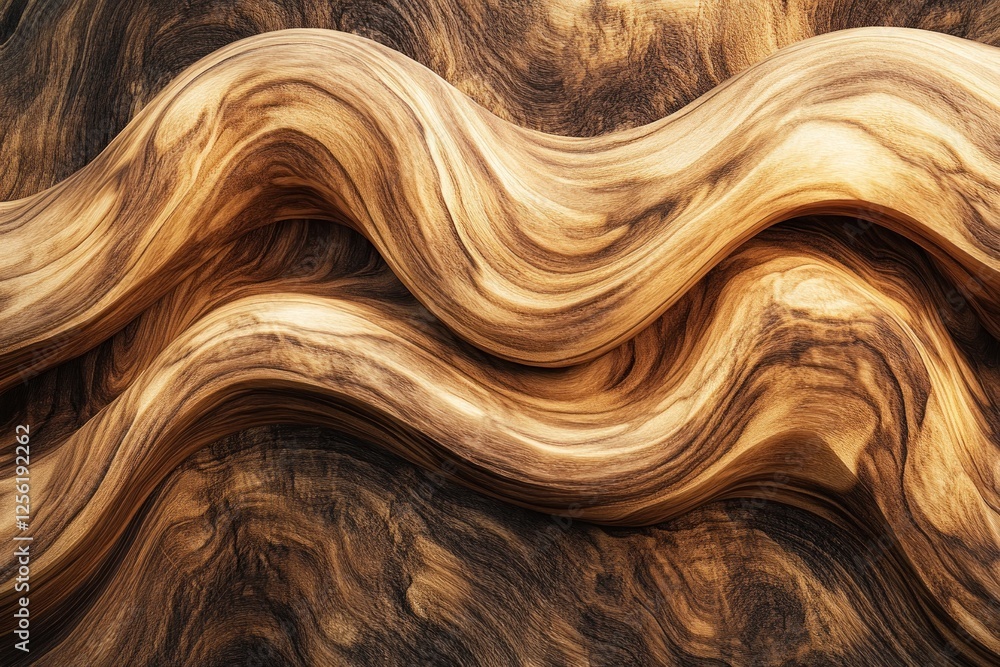 Poster abstract wood texture with flowing patterns and rich colors