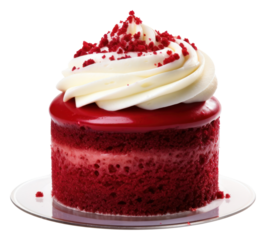 PNG Red velvet cake mini dessert cupcake cream.