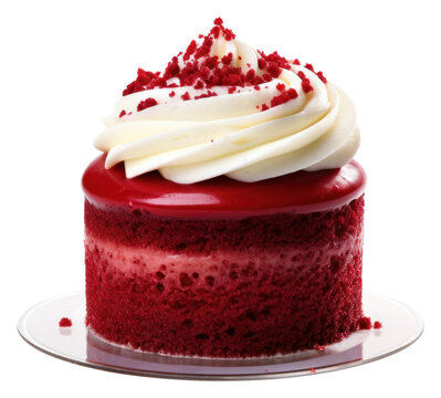 PNG Red velvet cake mini dessert cupcake cream.