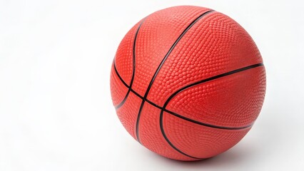 Fototapeta premium Red Basketball on White Background