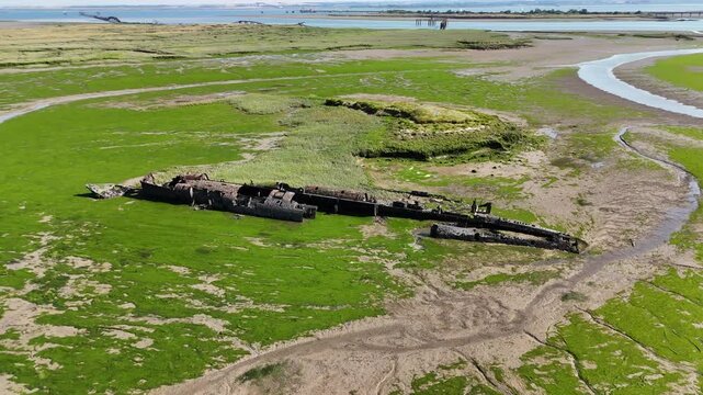 The wreckage of a WWI era German U-Boat UB 122 resting in Kent, England