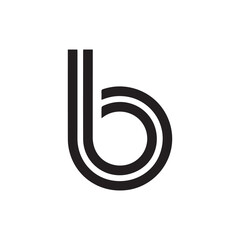A creative vector logo design with "B" letter .
