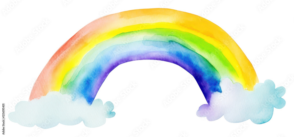 Wall mural PNG Rainbow and cloud boarder nature water sky.