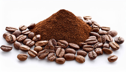 coffee beans isolate white