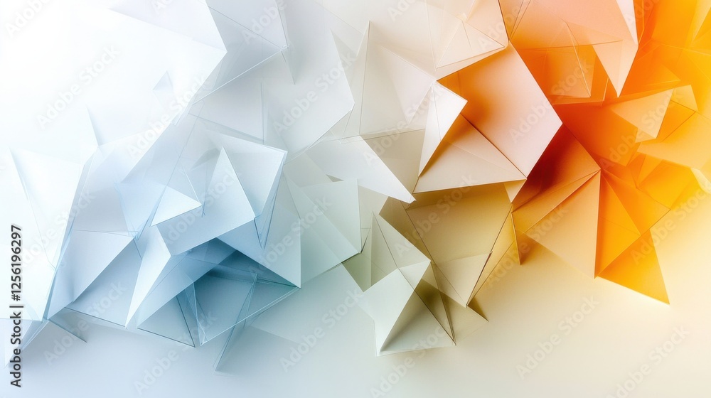 Aufkleber A colorful abstract design made of triangles and squares