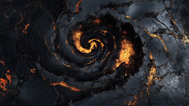 a trypophobic surface of a fibonacci spiraling mirrorscape Generative AI	
