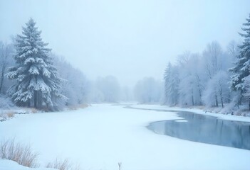 winter scene - Generative AI