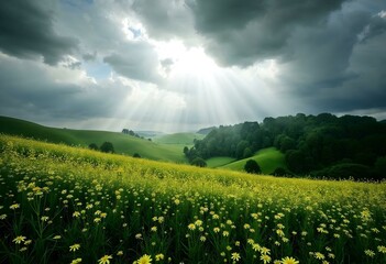 rolling hills - Generative AI