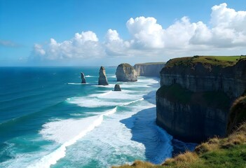 Coastline cliffs - Generative AI