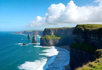 Coastline cliffs - Generative AI