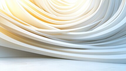 Abstract White Architectural Curves.