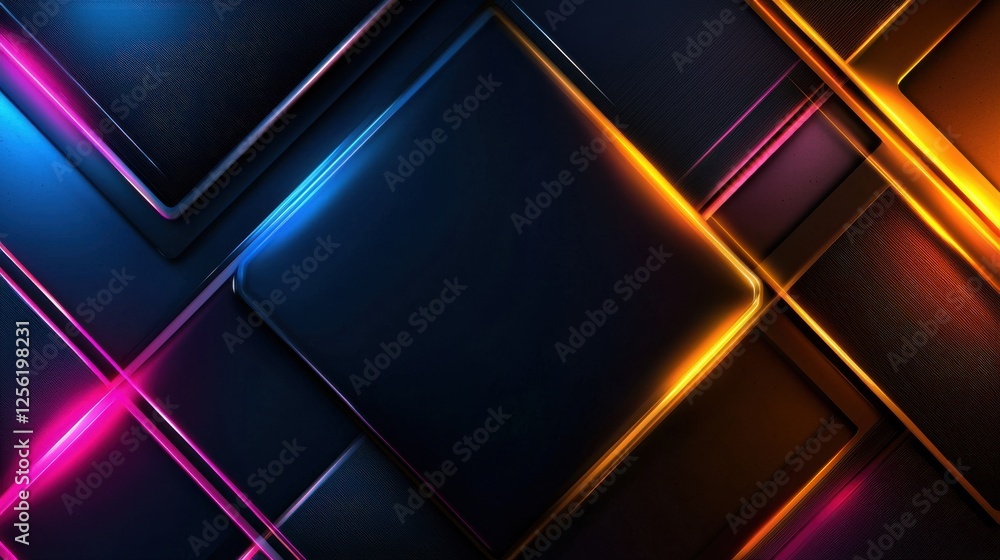 Aufkleber a colorful background with a black square in the middle