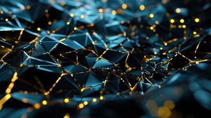 A computer generated image of a black and yellow pattern