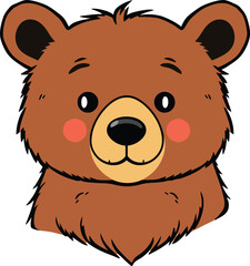 A detailed and vibrant vector illustration of a strong bear, showcasing its majestic form. Perfect for wildlife, nature, and outdoor-themed designs. The illustration captures the essence of the wild.