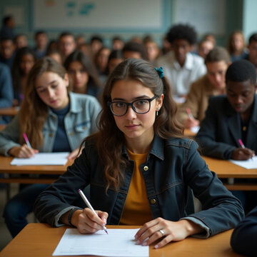 Vestibulandos prestando concurso