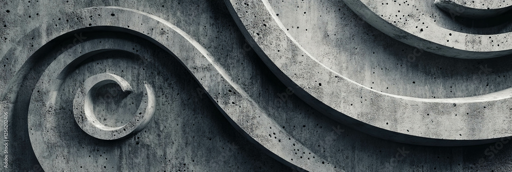 Poster swirled concrete with circular patterns creates textured surface for decorative backdrop