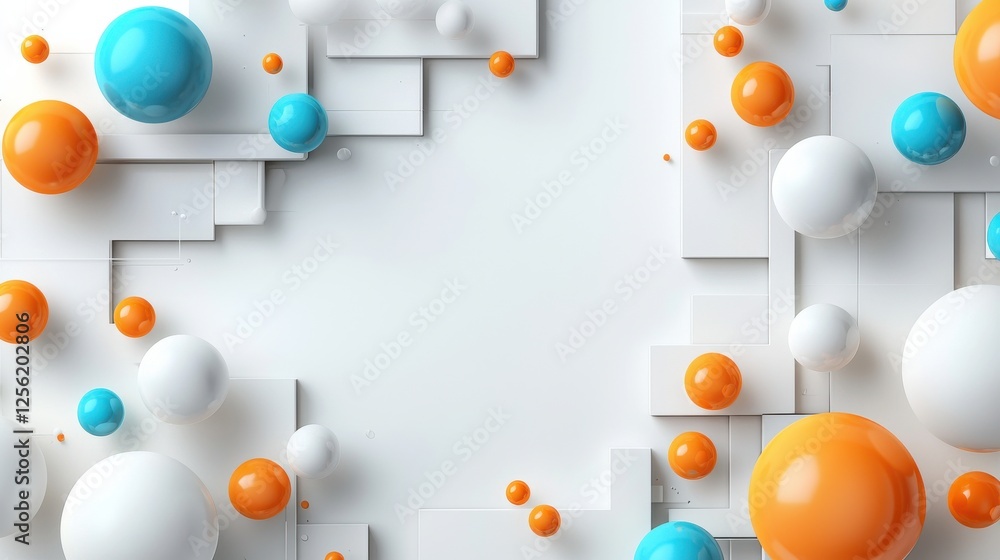 Poster A colorful array of balls in various sizes and colors