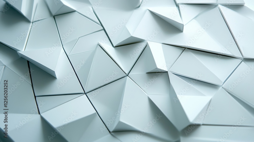 Poster a white background with many triangles