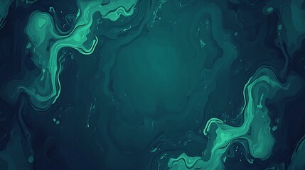 Obraz premium Teal abstract swirls, dark background, design