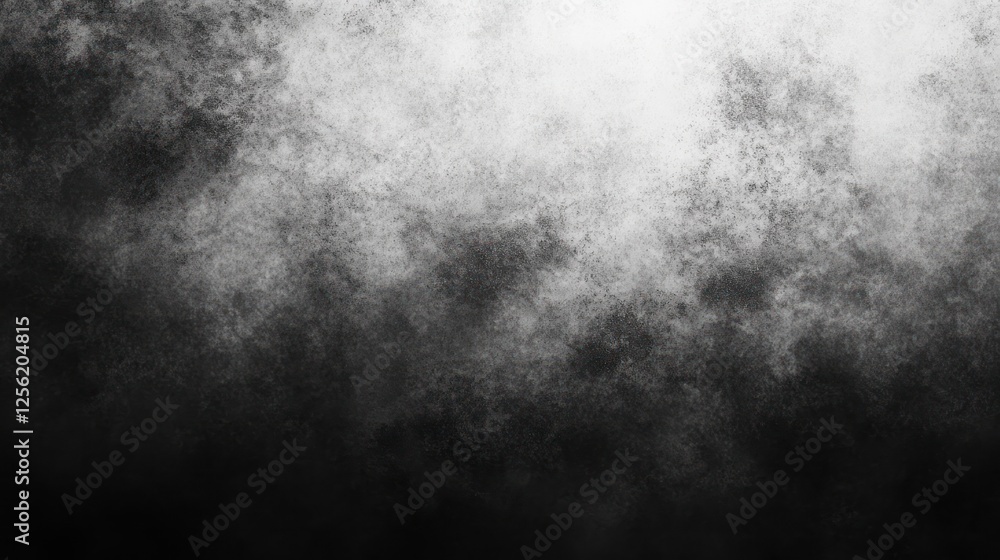 Poster abstract monochrome background with textured fog and mist, creating a moody atmosphere for artistic 