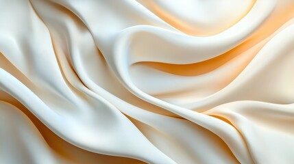 Obraz premium A white fabric with a wave pattern